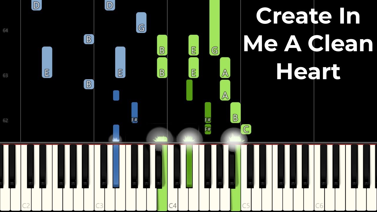 Create In Me A Clean Heart (Piano Tutorial) [Synthesia]