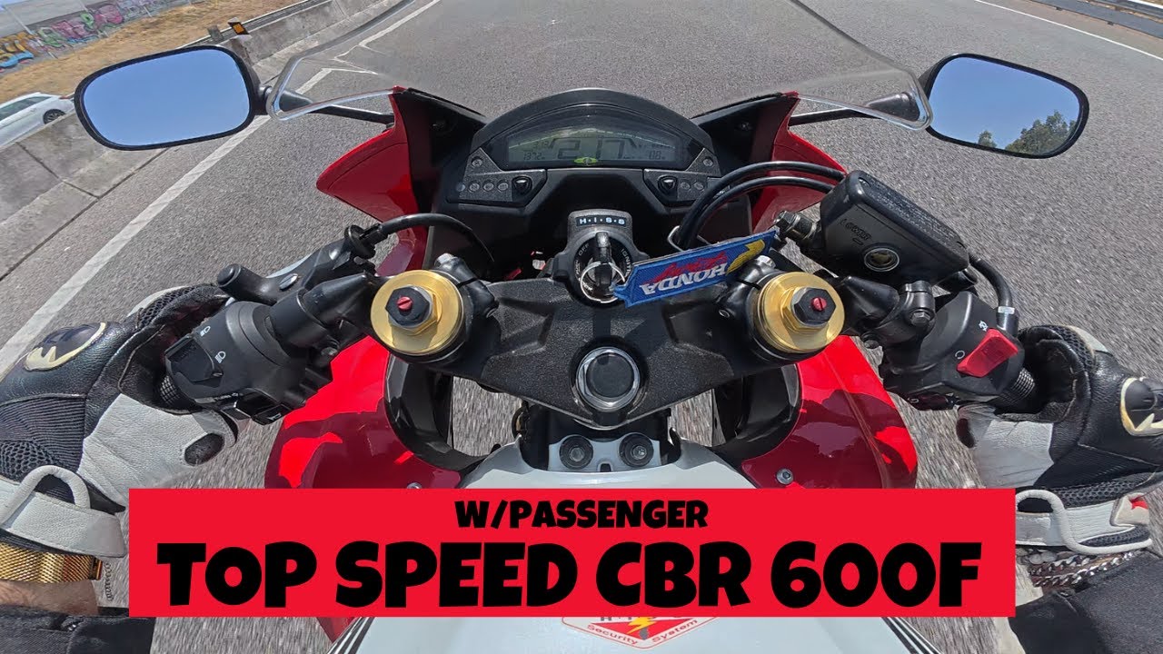 HONDA CBR 600 F TOP SPEED  (With Passenger)