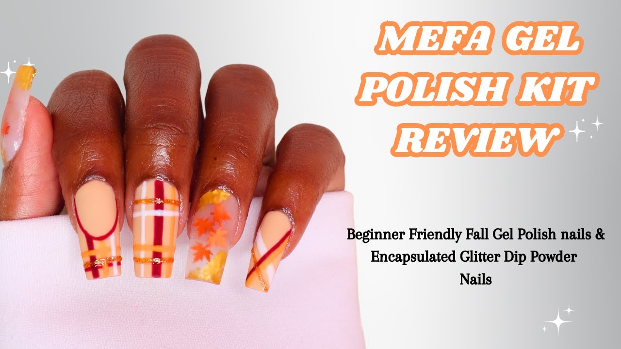 MEFA GEL POLISH STARTER KIT | EASY & TRENDY Plaid Nails & Encapsulated Glitter Dip Powder Nails