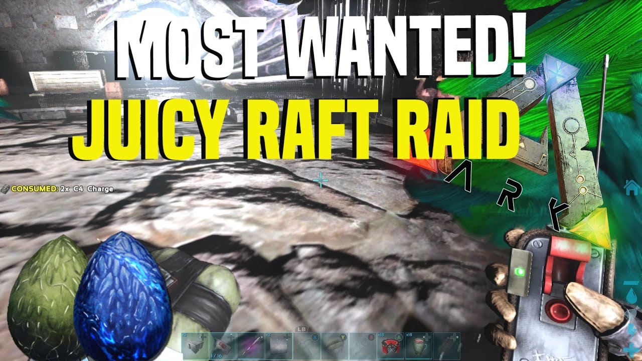 JUICY RAFT RAID (1/2) |ARK OFFICIAL PVP SERVER | MOST WANTED! 💰 SERIES EP 11