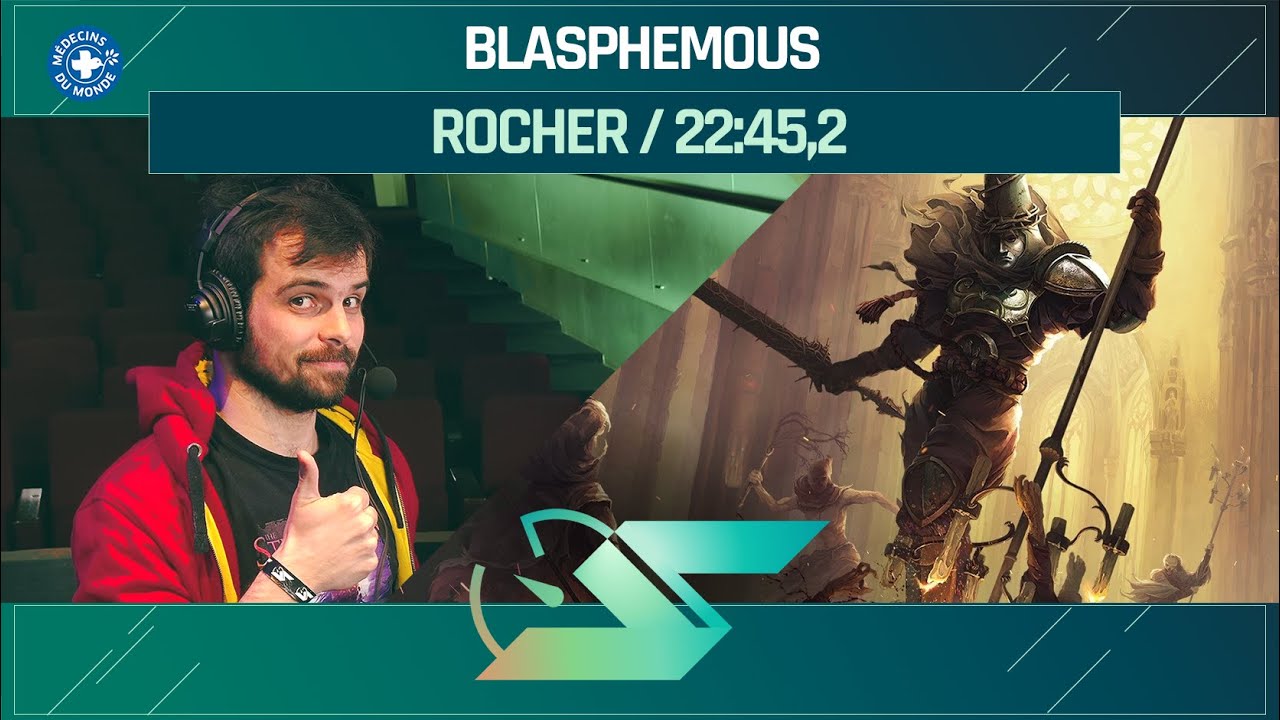 BLASPHEMOUS en ANY% GLITCHED par ROCHER en 22:45 + GLITCH EXHIBITION | SPEEDONS 2022