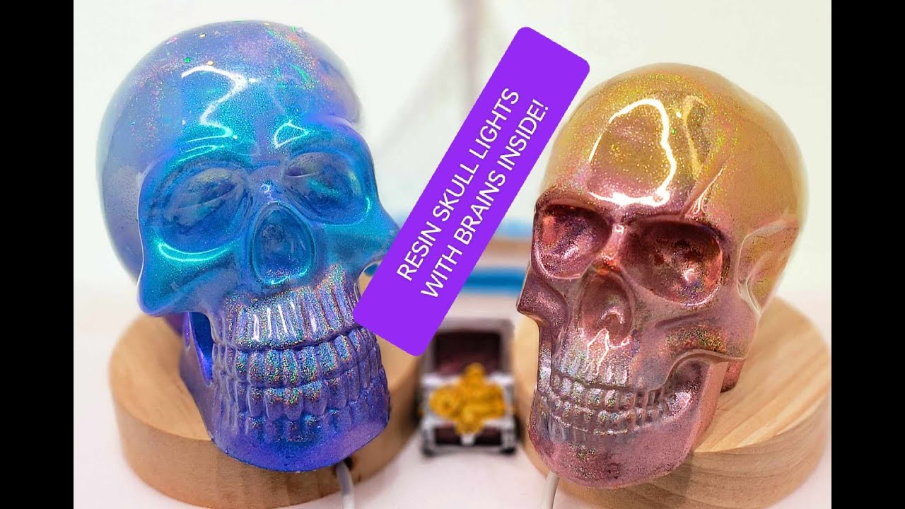 61-Resin Skulls With Brains?? Why Not LOL