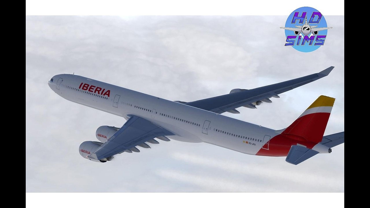 TOLISS A340-600 IBERIA Flight Ops | Madrid - Frankfurt Main | XP12.4.0