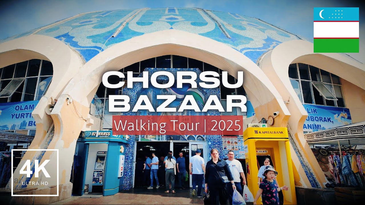 CHORSU BAZAAR 🇺🇿  Tashkent | 4K Walking Tour 2025 | Lively Central Market