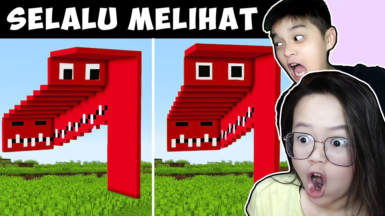 PRANK ATUN PAKAI ILUSI OPTIK di MINECRAFT! OTAK ATUN JADI GILA ft 