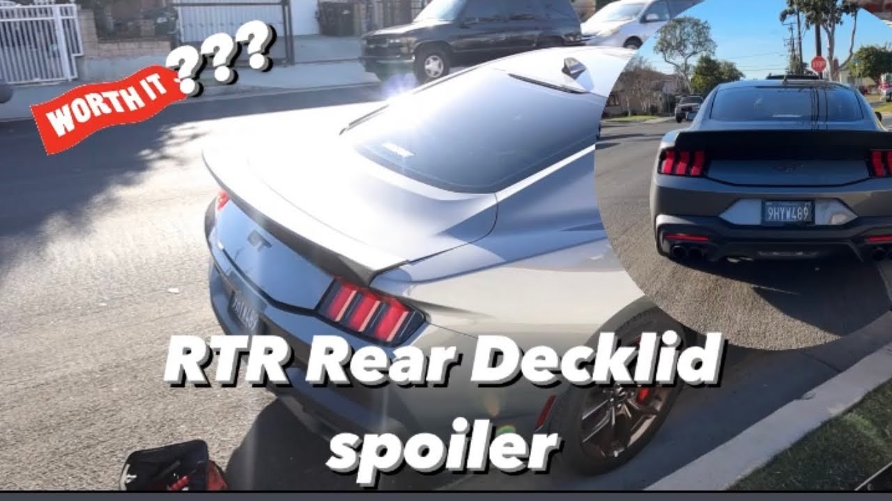 2024 Mustang gets RTR Decklid spoiler installed!!👀