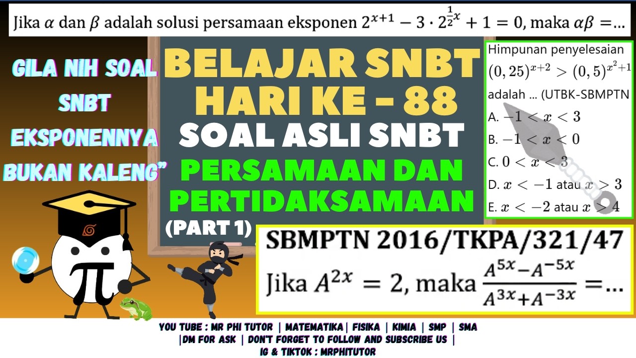 Day 88 Belajar SNBT – Soal Asli SNBT Eksponen Gak Kaleng