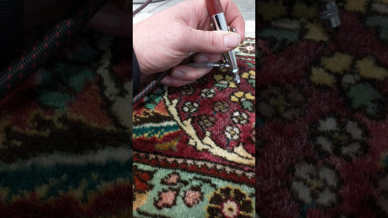 Color restoration on a wool Oriental rug