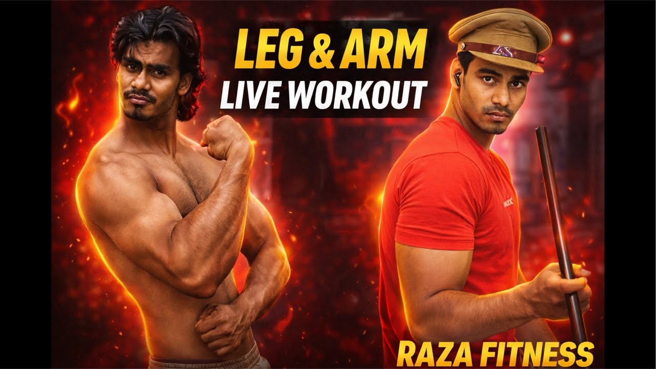 Leg & Arm Live Workout | Raza Fitness | Intense Gym Session 💪