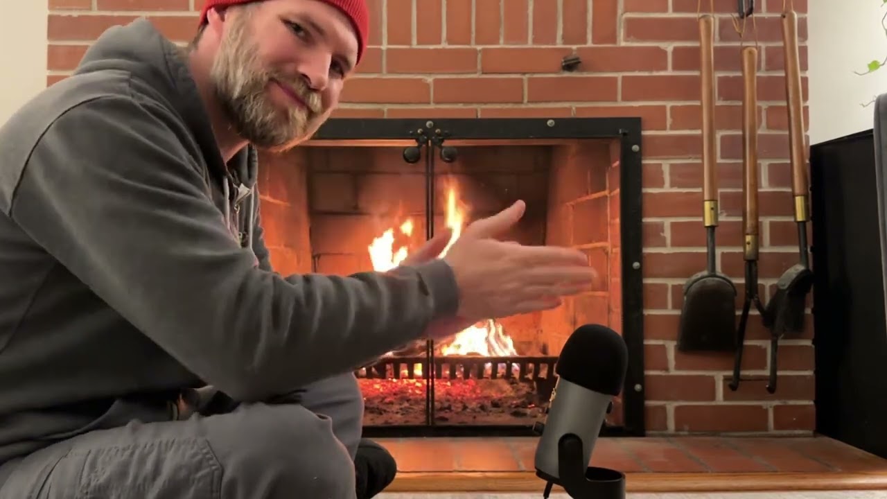 ASMR Hand Sounds by the Fireplace