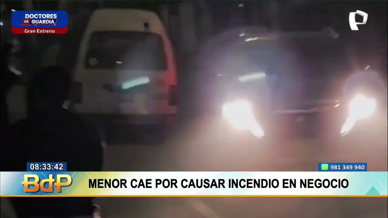 Huaral: intervienen a menor de edad tras provocar incendio con explosivo en negocio
