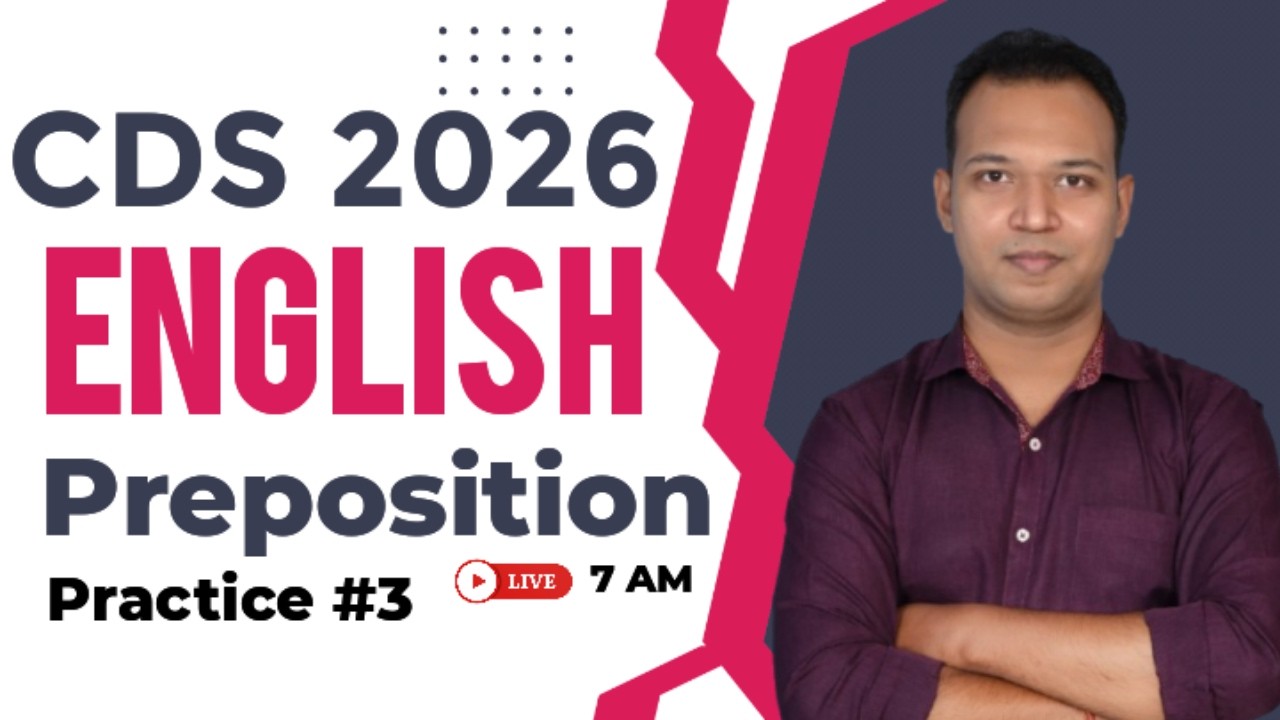 Preposition in English grammar for CDS 2026 | practice Class-2 | CDS 2026 Preposition English  #cds