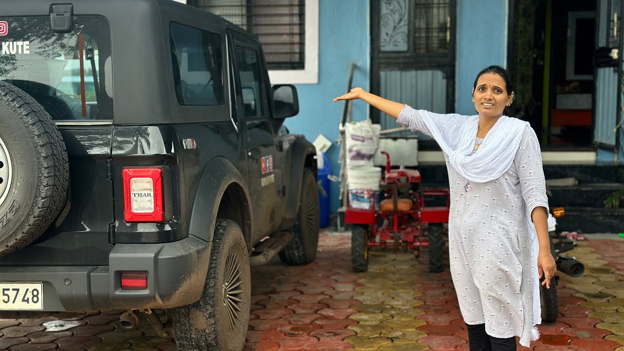 माऊलीची मैत्रिण THAR गाडीत  🫢