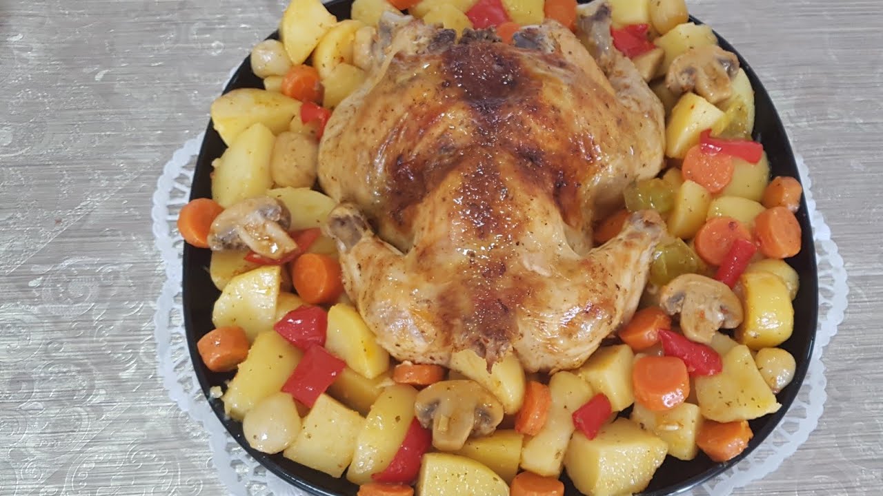 دجاج مشوي بالكيس الحراري بتتبيلة مميزة.