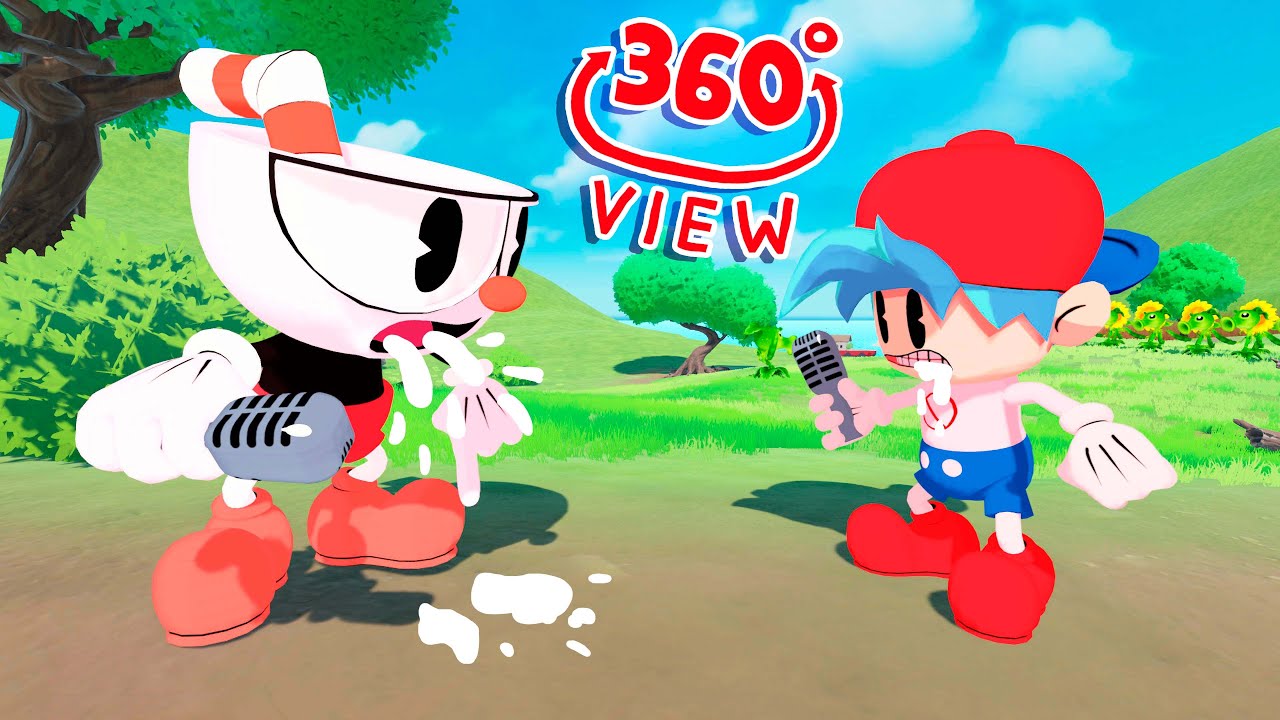 Vs Cuphead FNF 360° Animation Friday Night Funkin