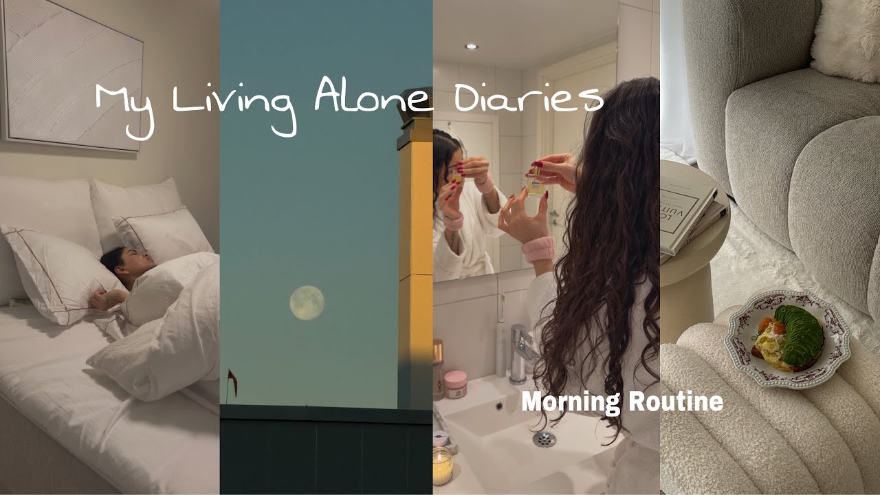 My Living Alone Diaries | Morning routine, hair wash day, skin care...🌸🫧🌤️🍳🍵