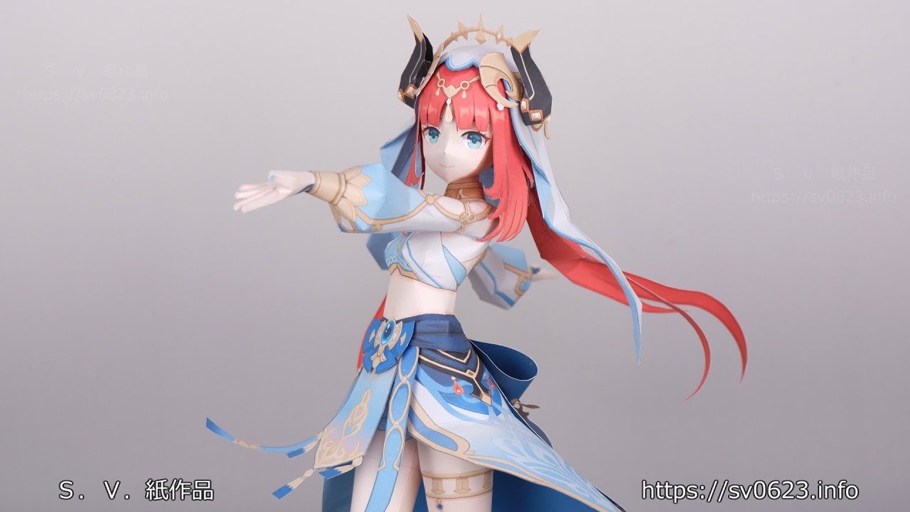 ペーパークラフト　ニィロウ（原神二次創作）試作