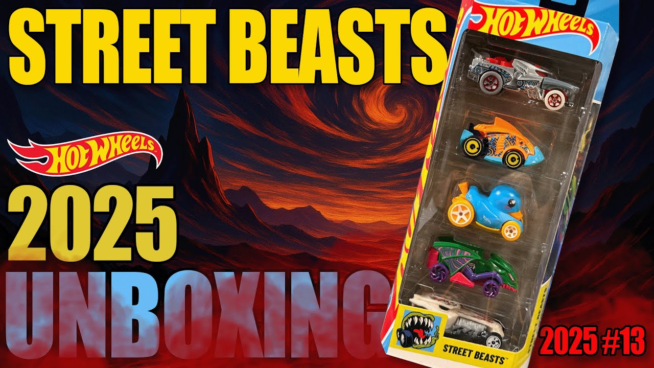 РАСПАКОВКА НОВОГО НАБОРА 5 АВТОМОБИЛЕЙ HOT WHEELS 2025 STREET BEASTS!