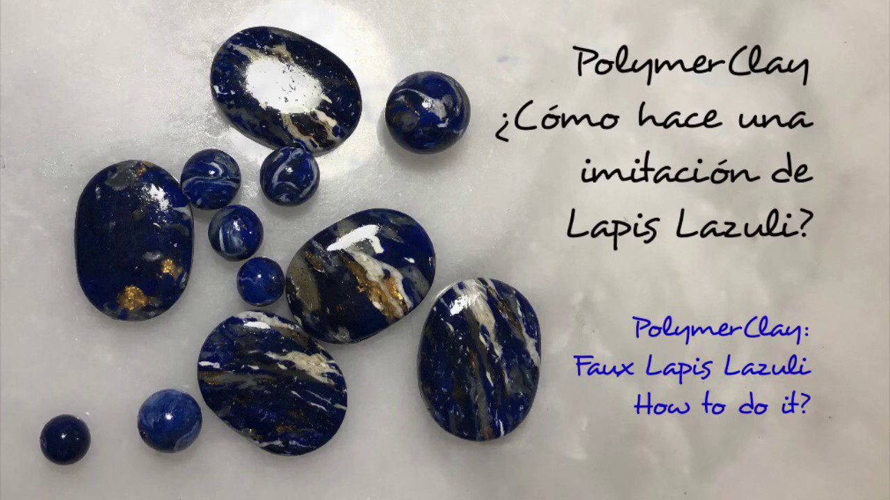 PolymerClay Imitacion de lapis lazuli faux lapis lazuli tutorial