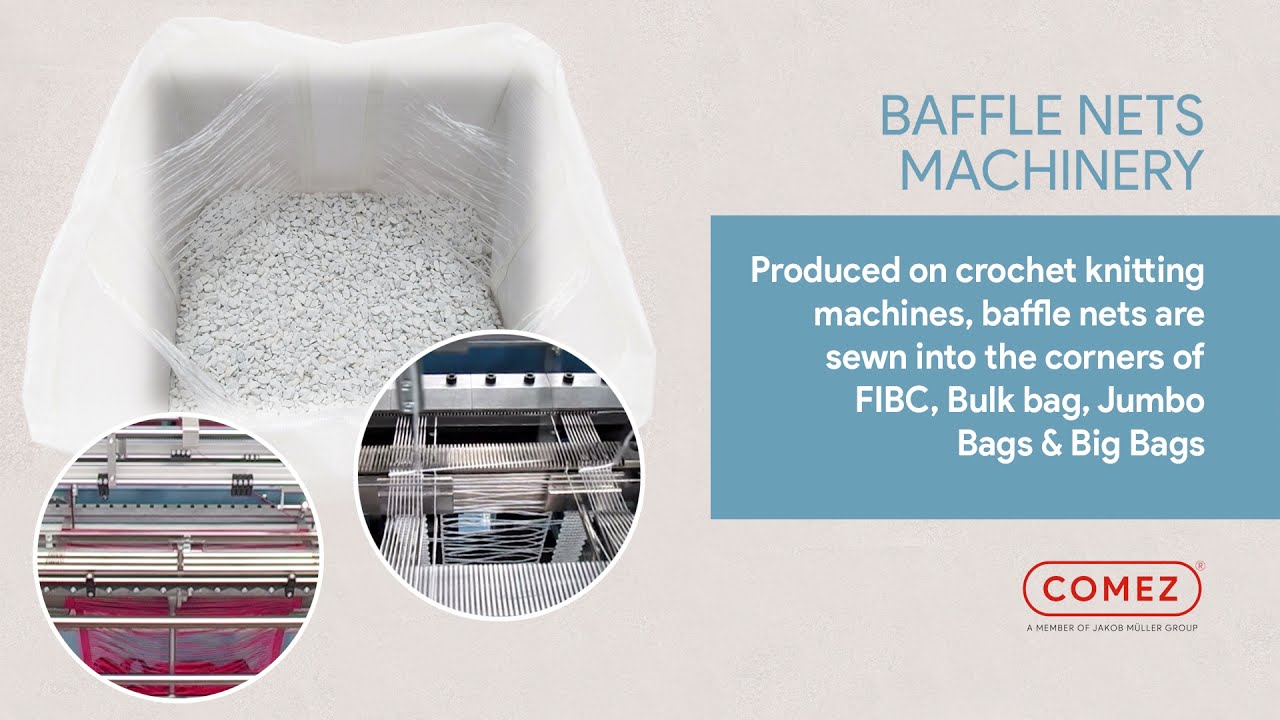 Baffle nets machinery for FIBC, Big Bags and Jumbo Bags
