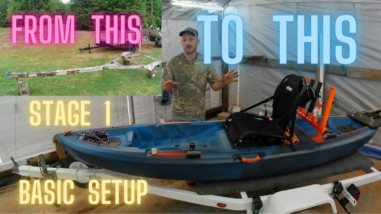 DIY Kayak Trailer Build basic setup first stage