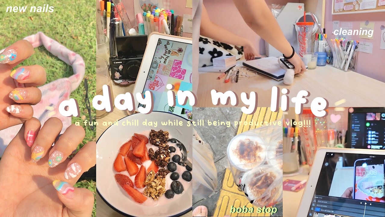 a day in my life : learn to drive, new nails, cleaning, boba & bakery stop!! // fun vlog ☆~