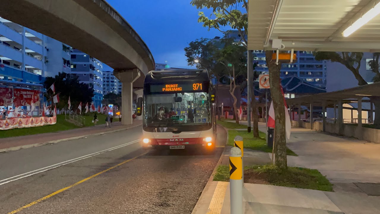 SMRT Buses MAN NL323F A22 (Batch 2) SMB1328J on Service 971