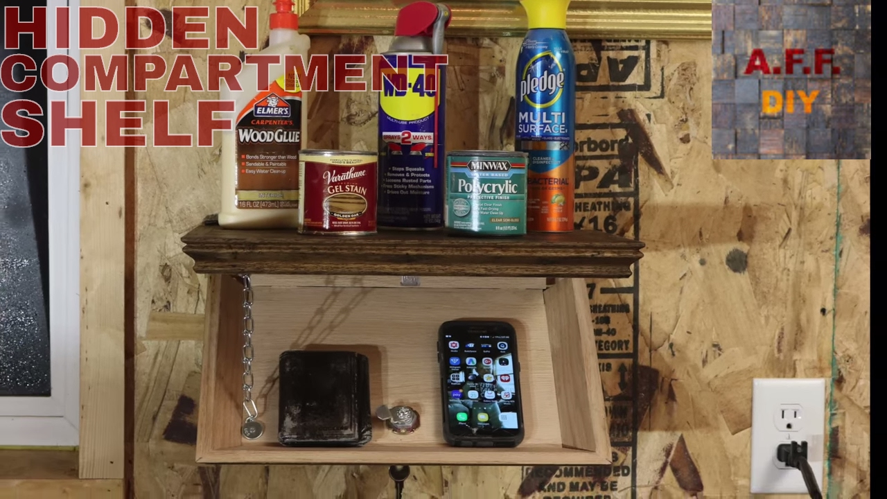 Shelf With Hidden Compartment (LOCKABLE!)