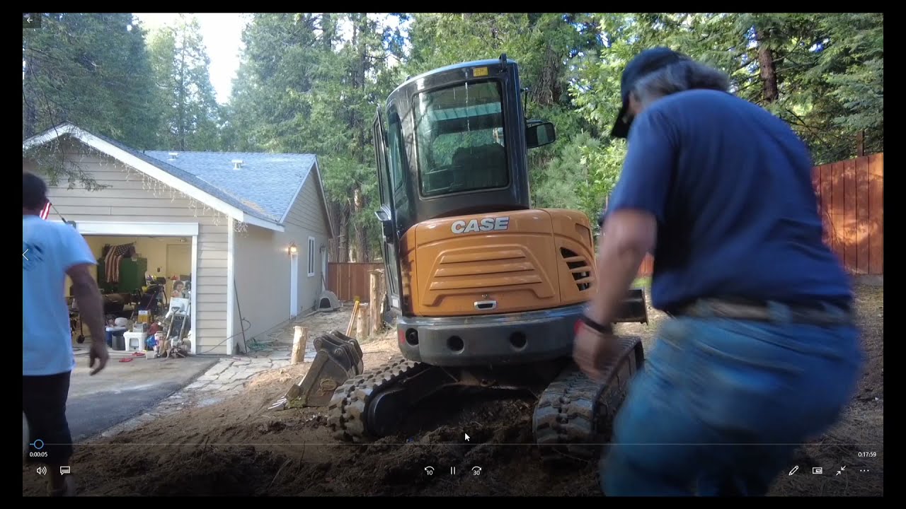 Small Excavation Landscaping Retaining Wall job: Episode 1