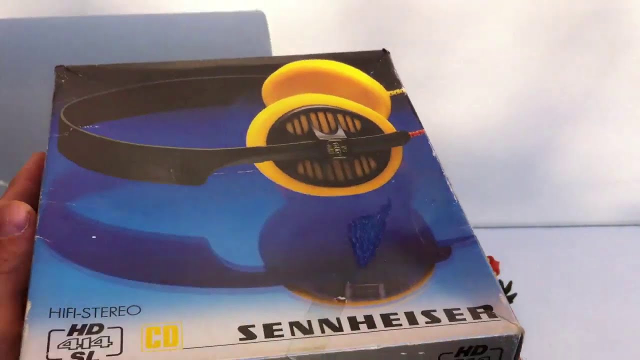 Sennheiser Headphones HD414 SL-S Dynamic Stereo Best HI-FI Remote wire HZR 414 Manual guide in Box