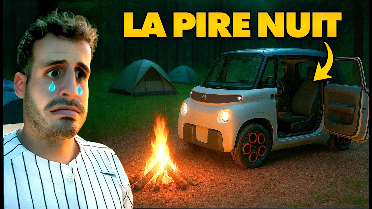 DORMIR dans une CITROËN AMI ! (plus jamais)