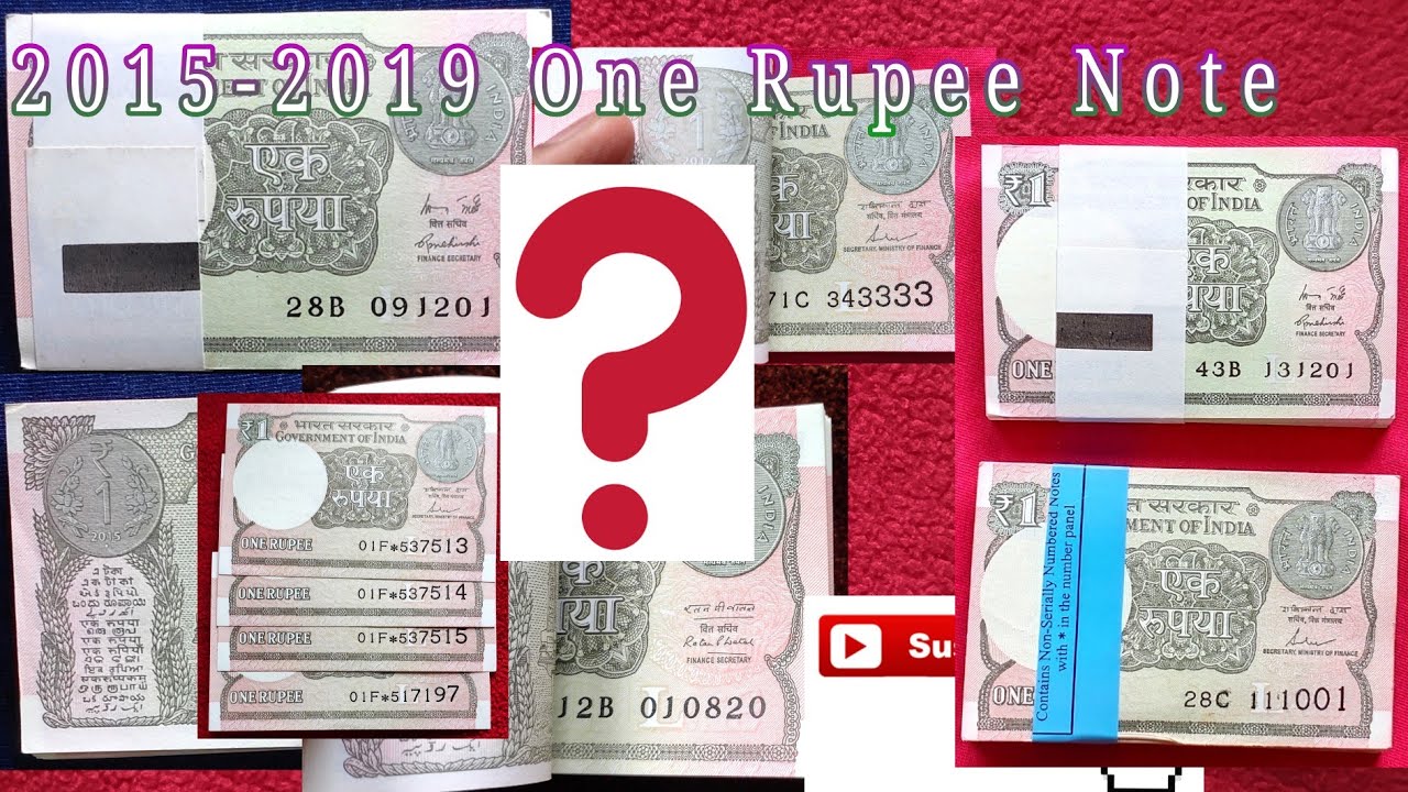 One Rupee Notes and Bundles(packet)2015-2018 Value(Rare India Notes collection Knowledge share)