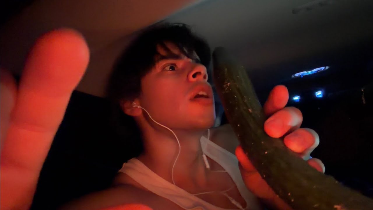 ASMR eating long english cucumber