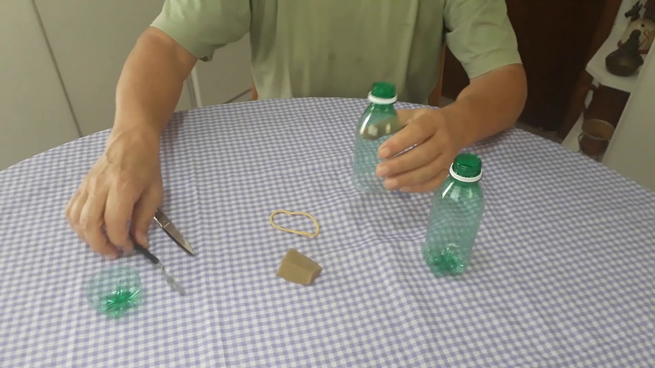 como fazer agogôs de pet
