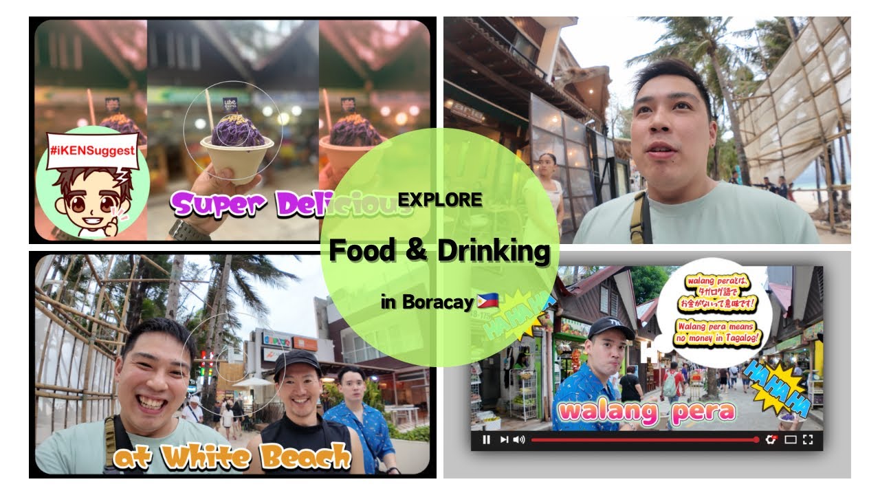 Let’s Explore to Food & Drinking spot in Boracay -Day 1- | Kenta-san Japinoy
