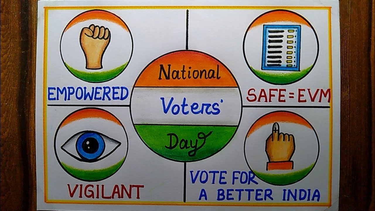National Voters Day Poster Drawing easy step,25th Jan| Votes Day Poster Drawing| Easy Drawing