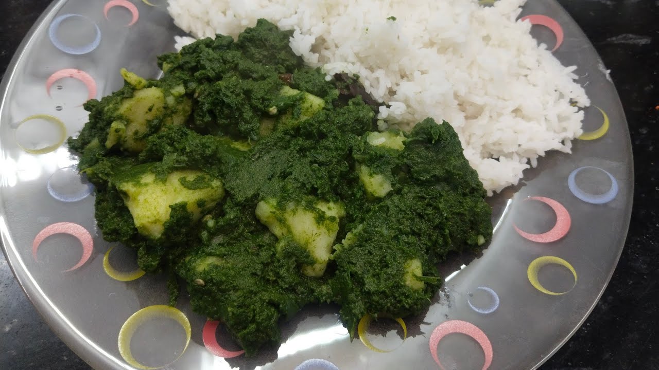 Aaloo Palak Ka Saag