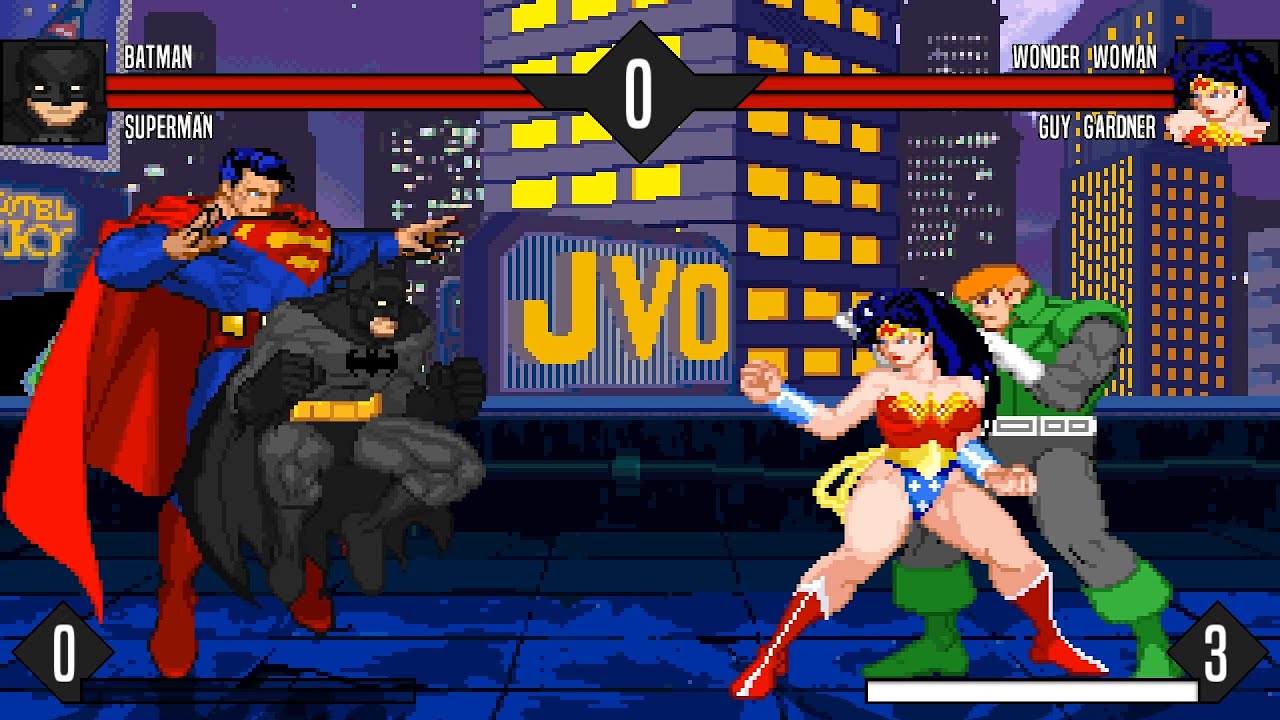MUGEN - The Justice League - Batman & Superman vs. Wonder Woman & Guy Gardner - Download
