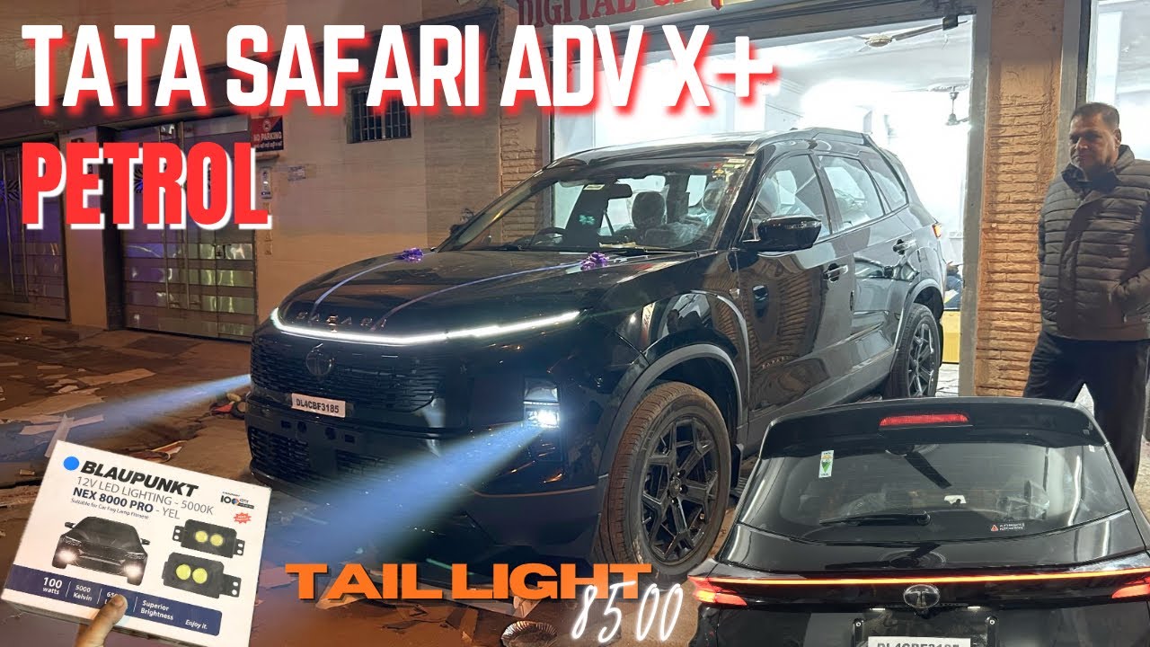 Tata Safari Adventure X+ Petrol Modified🔥 Genuine tail light & DRL | 8500 only