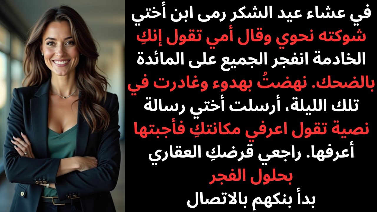 رمى ابن أختي شوكة نحوي قائلاً أمي تقول إنكِ مجرد خادمة