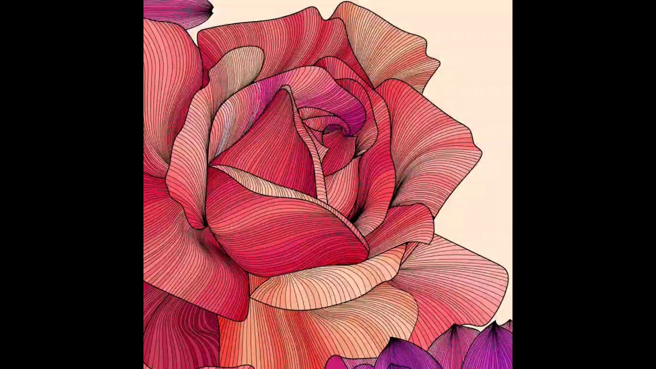 Relaxing Rose Coloring #ArtTherapy #DigitalArt#LineArtColoring#SoothingArt#ColoringProcess