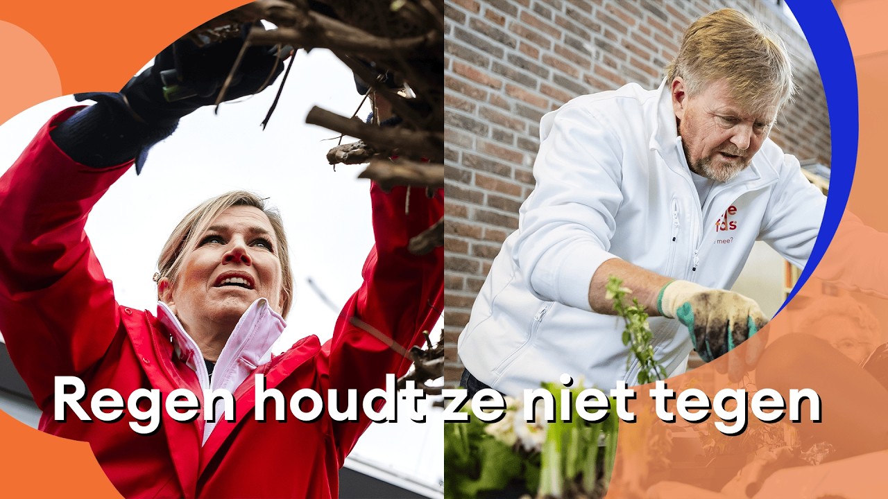 Koningspaar steekt handen uit de mouwen bij NLdoet | Blauw Bloed
