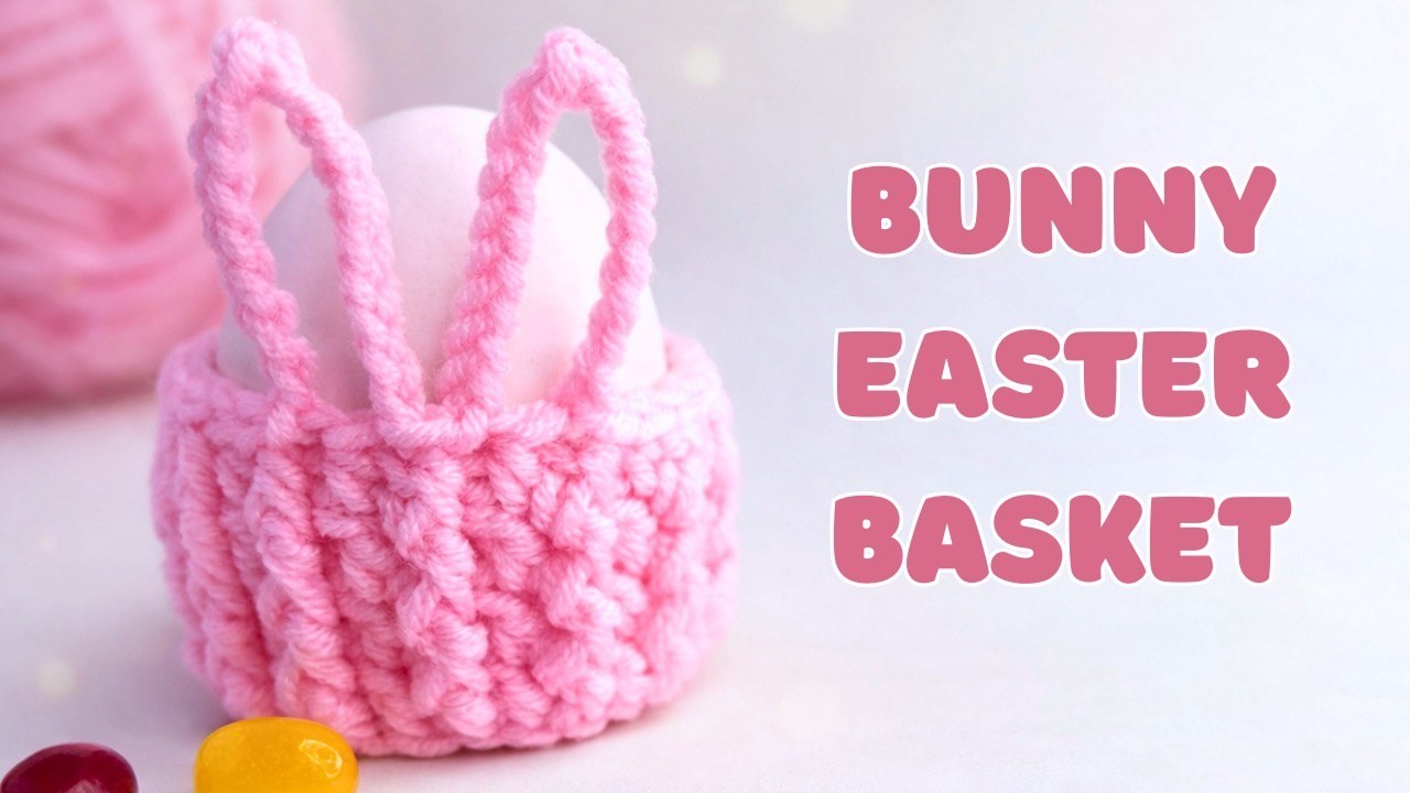 Милая вязаная крючком пасхальная корзинка 🐰 Подставка для яиц | Урок для начинающих