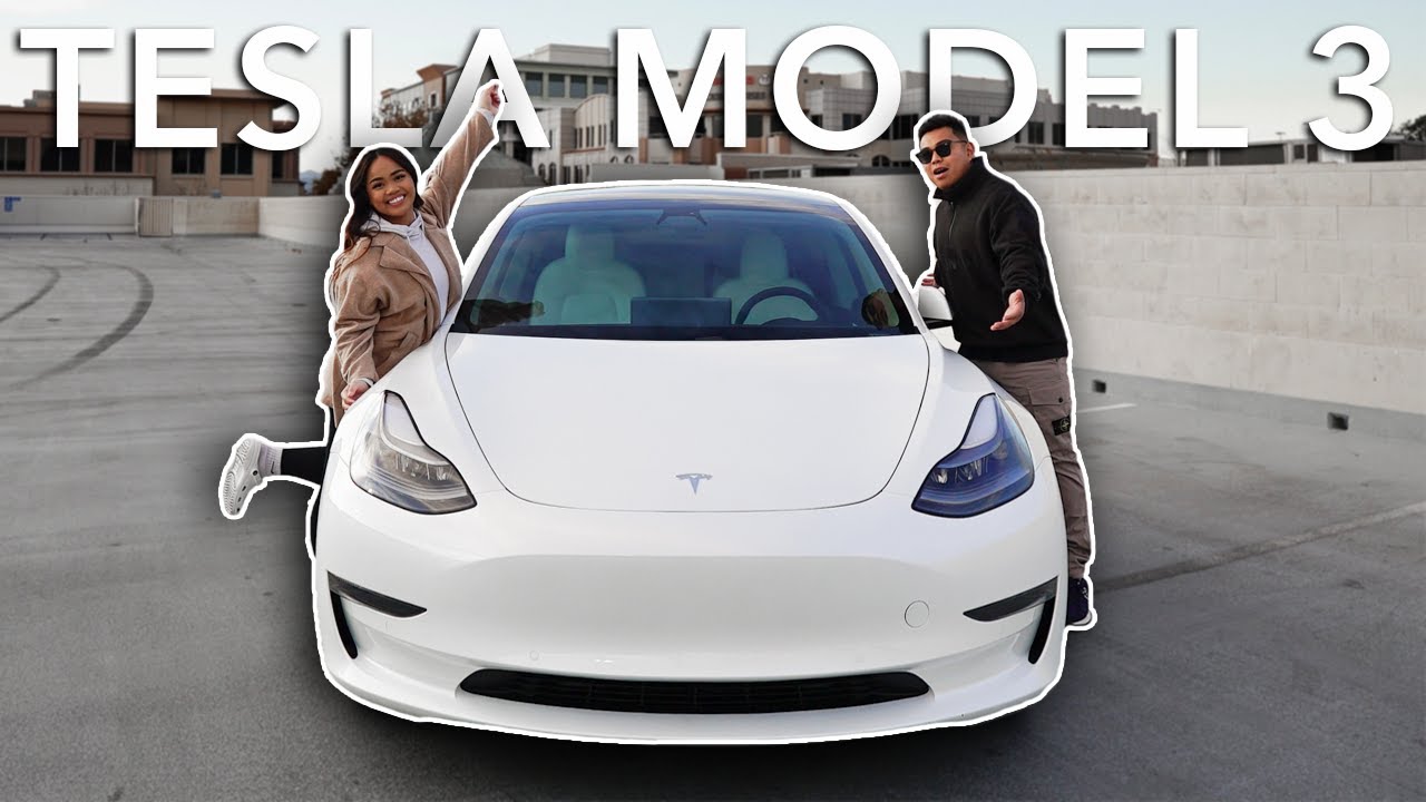 WE GOT A NEW CAR! Tesla Model 3 | 2021 (Delivery Day + Car Tour!)