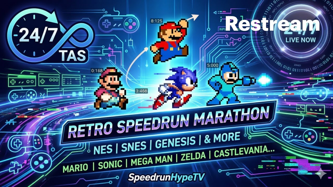 ⚡ 24/7 Tool-Assisted Speedruns | Relive the Classics in Record Time!