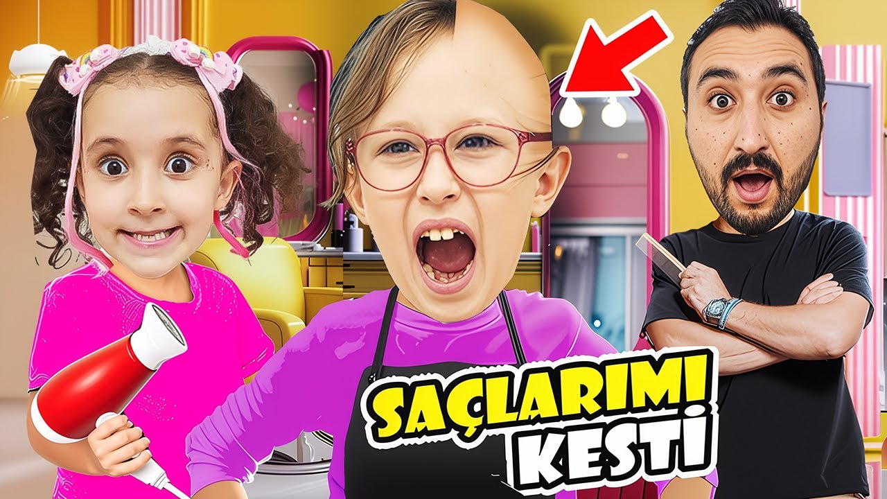 BAHAR BANU ALYA KUAFÖRE GİTTİ !! KUAFÖR SAÇLARINI KESTİ YÜZÜNÜ BOYADI !!