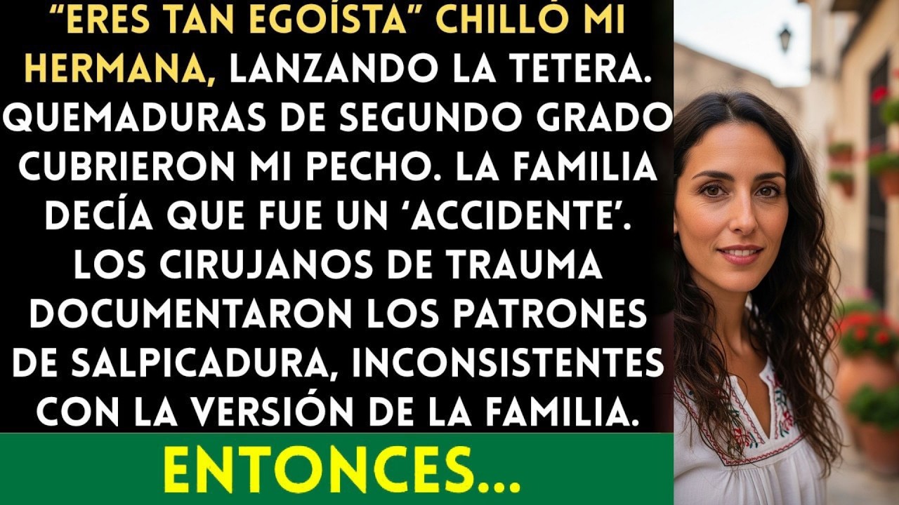 Mi hermana me lanzó agua hirviendo cuando me negué a pagar su hipoteca  La unidad de quemados…