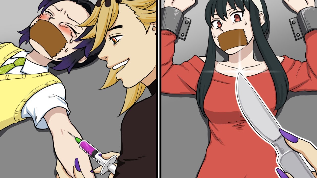 【キメツ小学校✖︎SPY×FAMILY】ヨルとしのぶが童磨に捕まってしまう事件発生！？【炭治郎/カナヲ/炭カナ/きめつのやいば/アニメ2期/遊郭編/声真似】