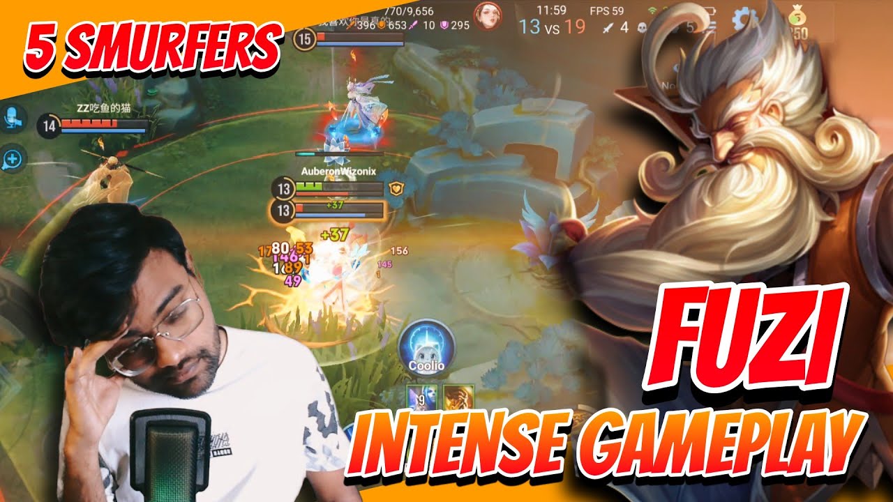 Slapping 5 Smurfers | Fuzi Intense Gameplay | Honor of Kings | HoK