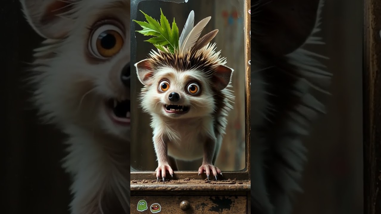 Bad Hair Day? 🦔😂 This Hedgehog Turned a Disaster into Confidence! |Funny Motivational Short #animals